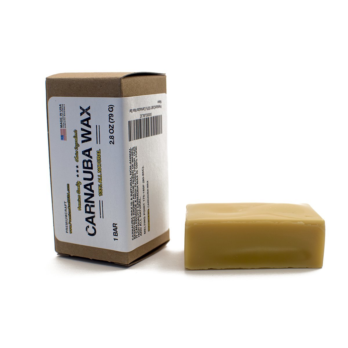 PremiumCraft 100% Carnauba Wax Bar - 3.1